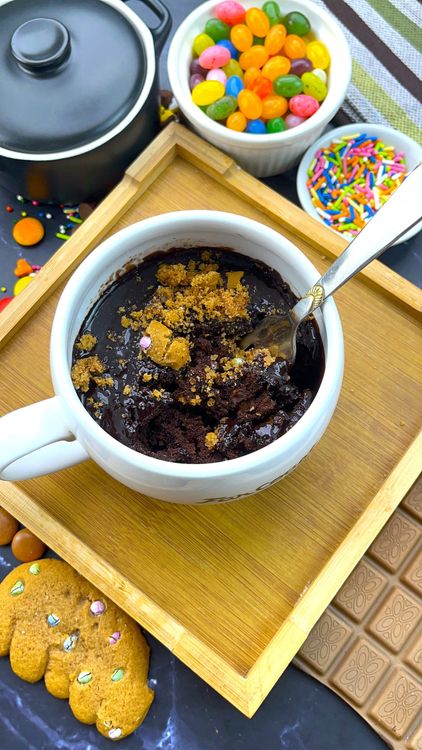 Step 1.2: Add the reserved cookie chunks, rainbow candies, or drizzle with melted chocolate