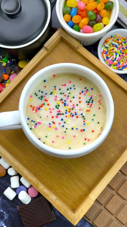 Step 4.2: Sprinkle rainbow sprinkles for a birthday cake vibe