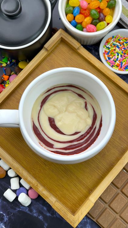 Step 3.1: Swirl gently with a toothpick to create a marbled effect