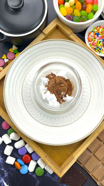 Step 4.1: In a small bowl, beat together softened butter, powdered sugar, Milo powder, and a splash of milk until creamy and spreadable