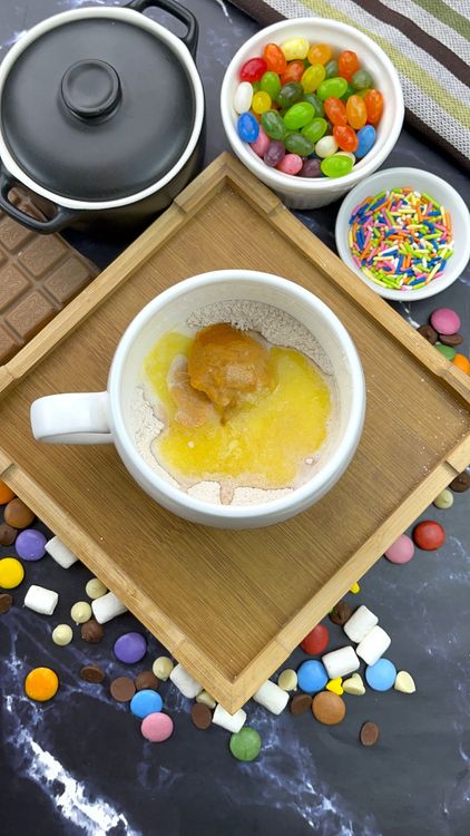Step 2.1: Stir in pumpkin puree, milk, melted butter (or oil), and vanilla extract