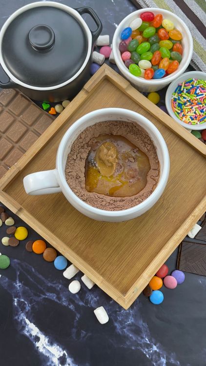 Step 1.1: Add peanut butter, milk, and melted butter