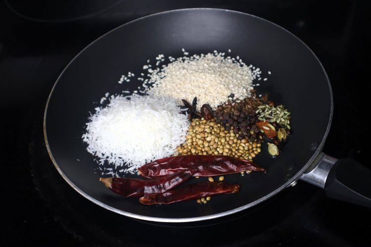 Step 1.12: Heat a pan and add 1 tbsp oil