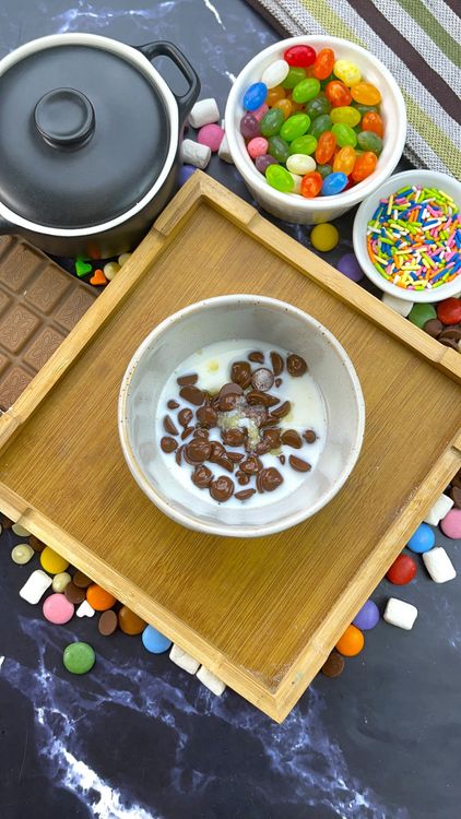Step 1.1: For ganache: In a small bowl, melt [chocolate chips](https://amzn
