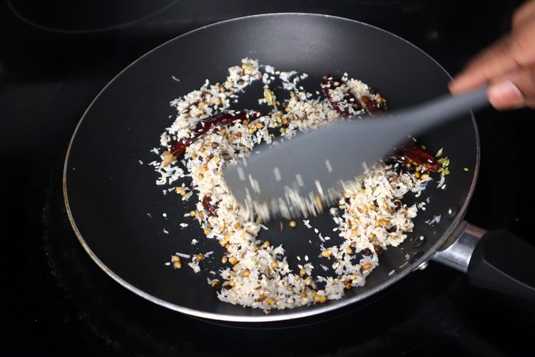 Step 1.14: Heat a pan and add 1 tbsp oil