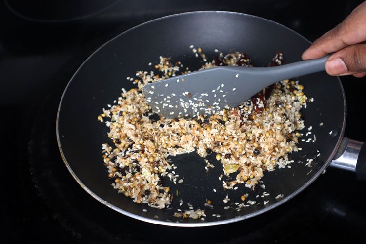 Step 1.16: Heat a pan and add 1 tbsp oil