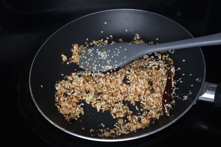 Step 1.18: Heat a pan and add 1 tbsp oil