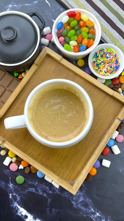 Step 3.1: Mix until smooth and lump-free, scraping down the sides and bottom of the mug