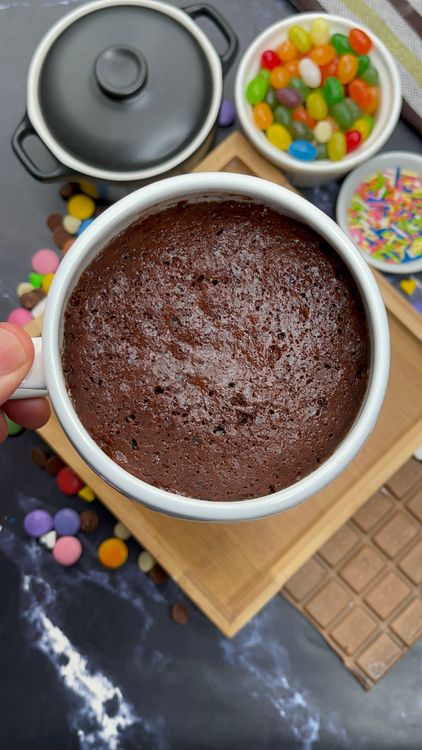 Step 4.1: Cook on high (950 W) for 70–80 seconds, until the top looks just set and slightly glossy