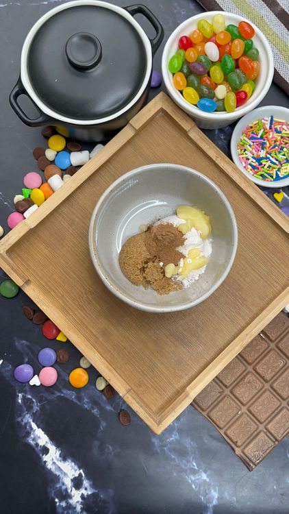 Step 3.1: In a small bowl, combine brown sugar, flour, butter, and [cinnamon](https://amzn