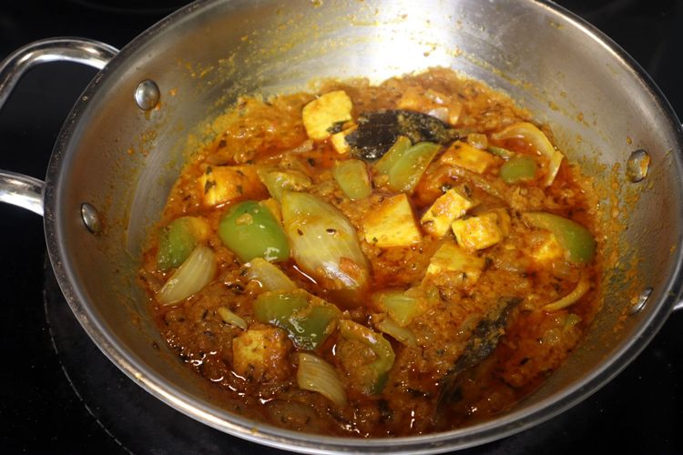 Step 5.5: Add kasuri methi (crush between your palms before adding), garam masala, and salt as needed