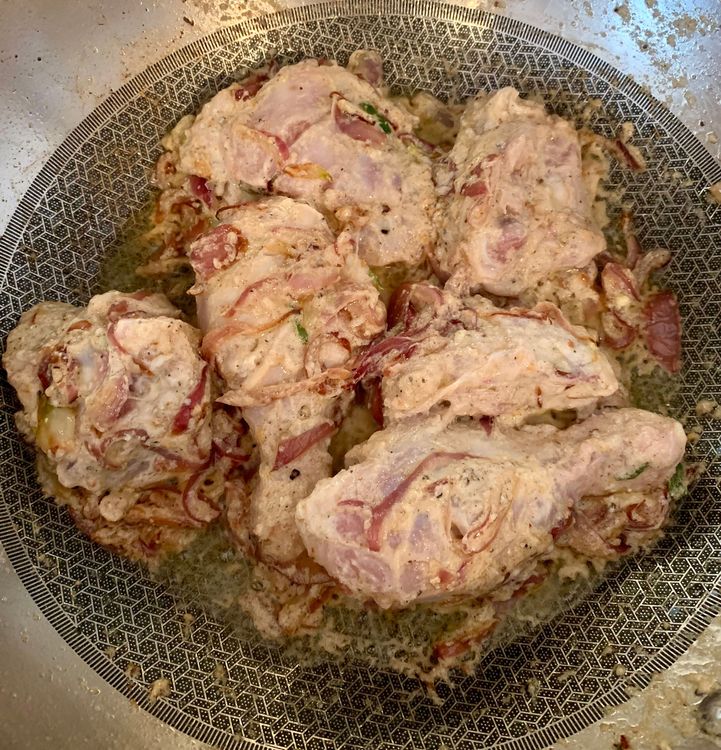 Step 4.1: Cook the chicken over medium heat, stirring occasionally, until it is slightly golden on all sides