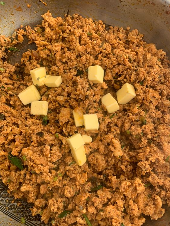 Step 2.1: Add the butter, mix, cover, and cook for 3-4 minutes to allow the flavours to blend well