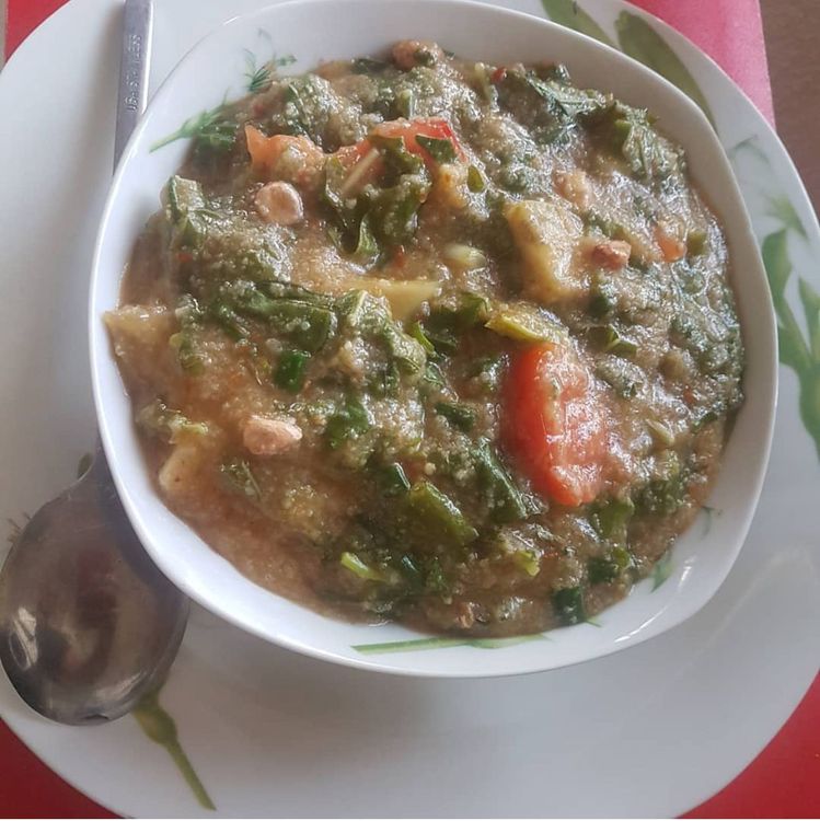 Yummy Acha Porridge with Beef and Vegetables recipe