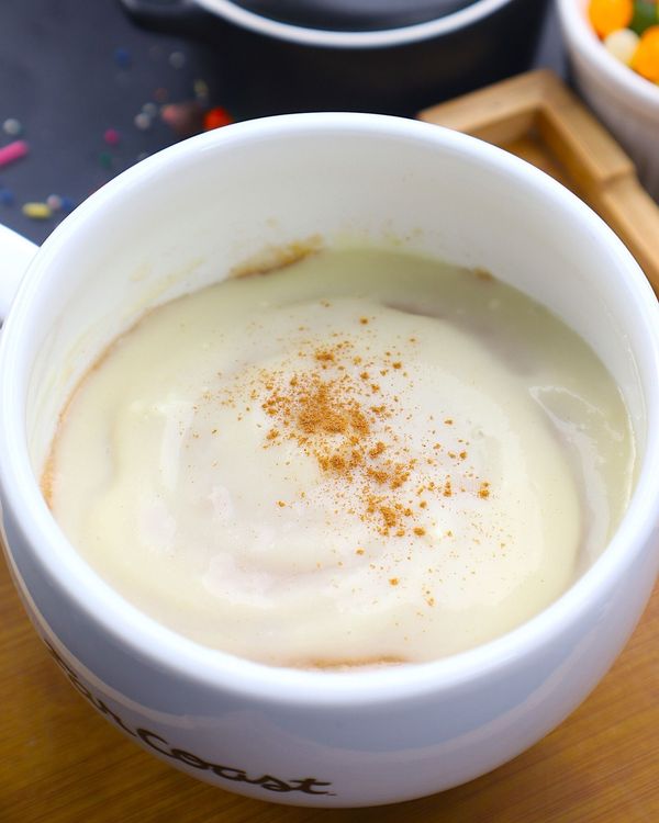 Cinnamon Roll Mug Cake with Cream Cheese Frosting recipe