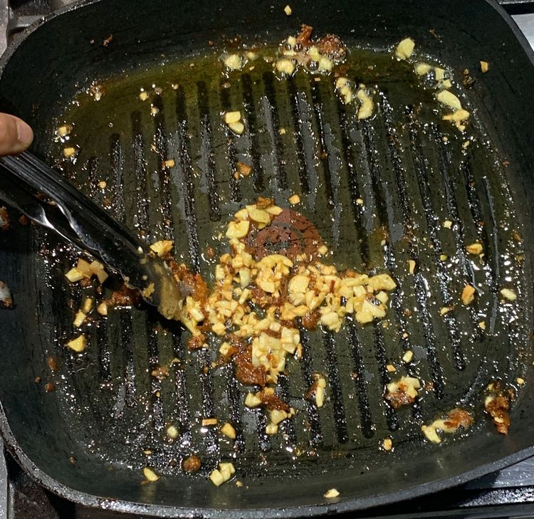 Step 1.1: Using the same pan, heat it over medium heat