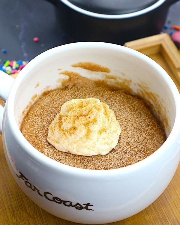 Churro Mug Cake – Quick & Fluffy Dessert| Eggless Churro Mug Cake recipe