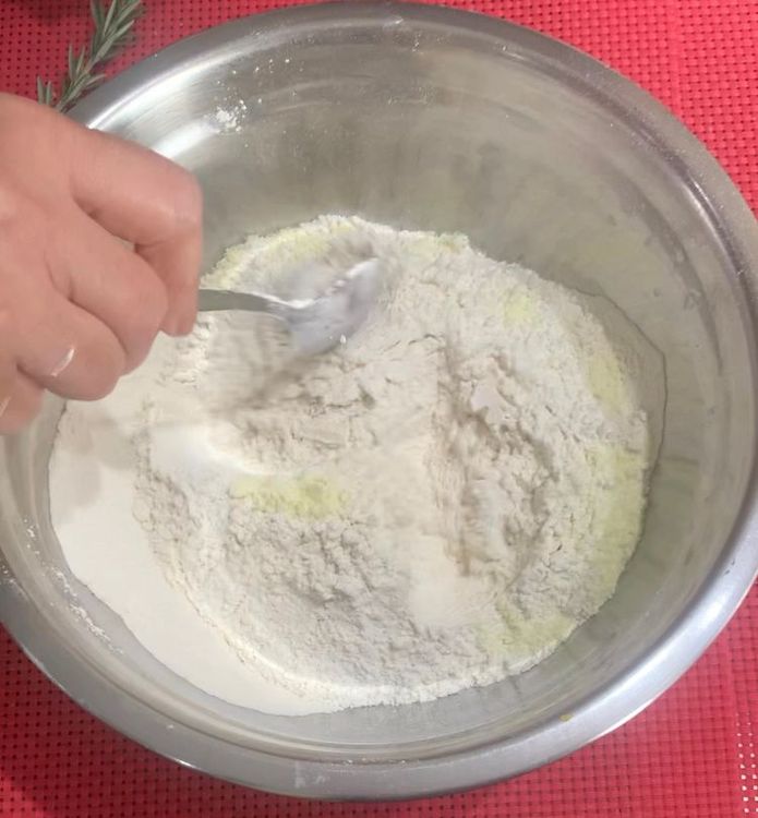 Step 1.1: Whisk together the flour, salt, and milk powder in a large mixing bowl