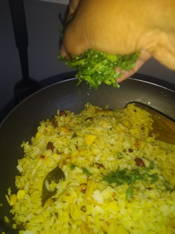 Step 1.1: Garnish with the chopped coriander leaves and enjoy