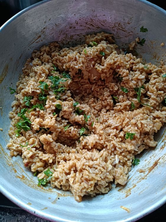 Step 1.1: Cook for a few more minutes, stirring occasionally, until the rice is heated through