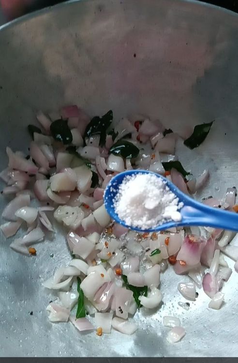 Step 1.3: Add soaked tamarind along with the water, coconut grates, sambar powder, salt, and jaggery