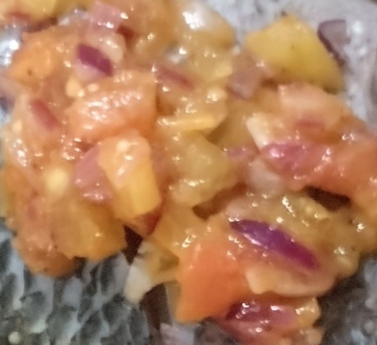 Step 1.1: Saute the remaining onions and tomatoes until tomatoes are cooked