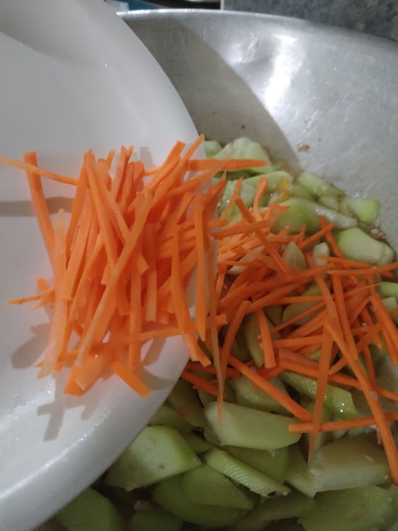 Step 1.1: Add carrots and sauté for 2 minutes