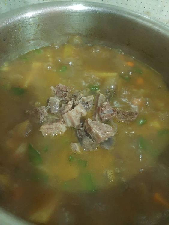 Step 2.1: Add the beef and continue to boil until the beef is cooked through