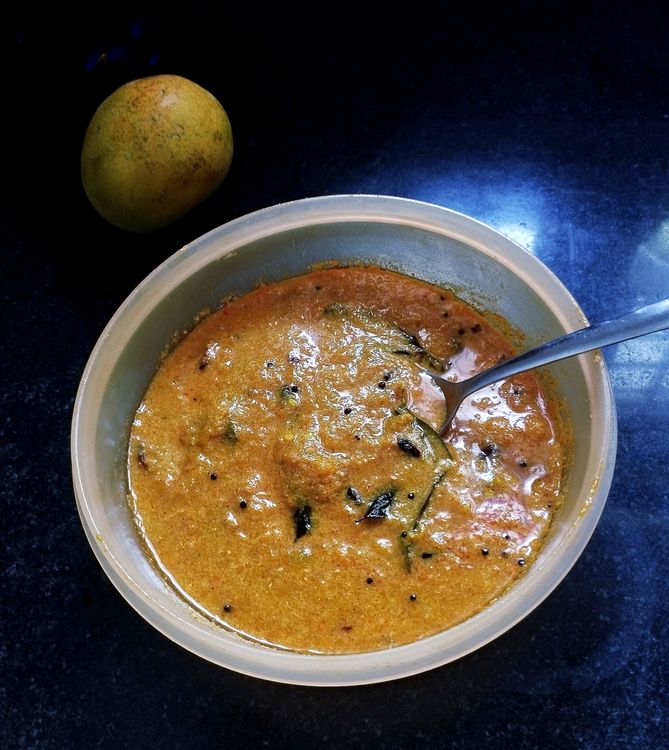 Mambazha Pulissery / Ripe mango curry recipe