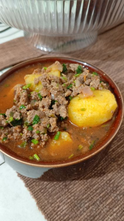 Minced Meat and Potato Stew recipe