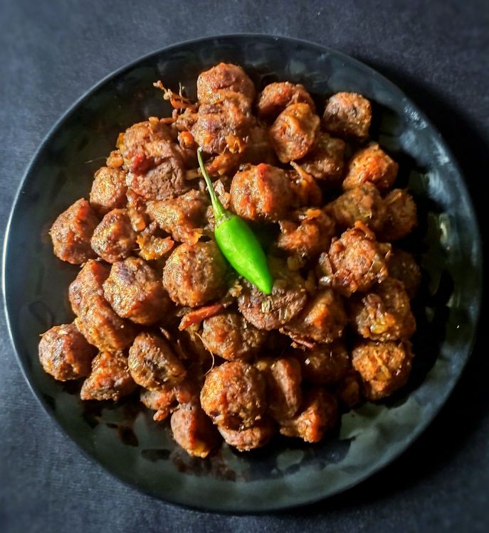 Soya Chunks Fry Roast recipe