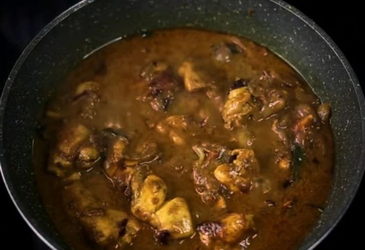 Step 3.1: Add enough hot water and cook until the chicken is cooked well