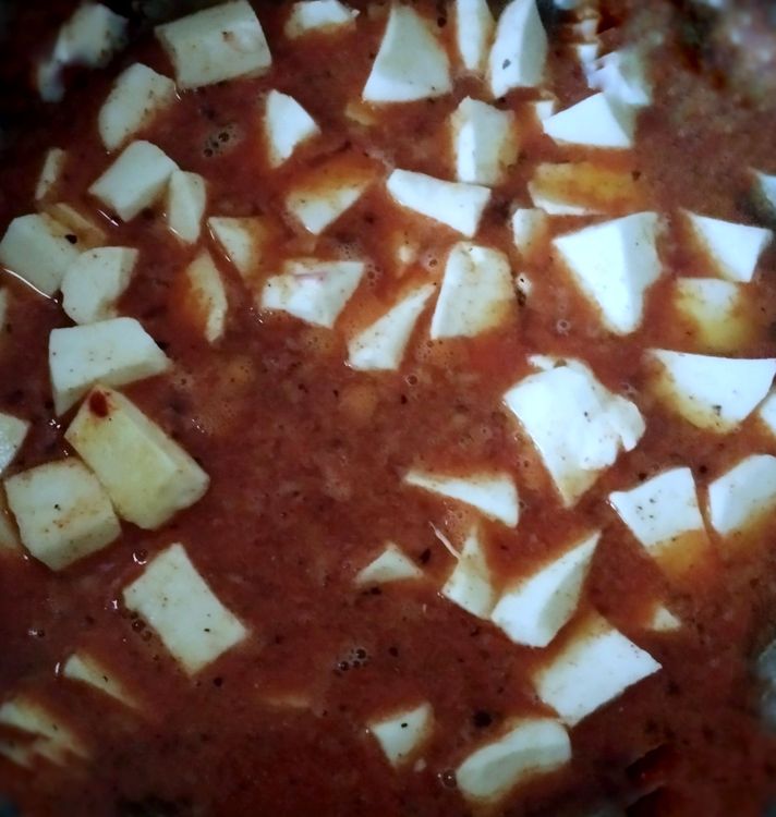 Step 1.1: Add nearly 1 1/2 cups of water to this mixture and cook until the tapioca pieces are tender