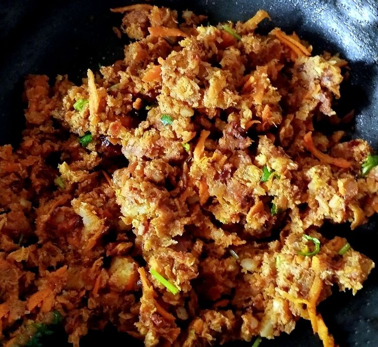 Step 2.1: Turn off the flame and add chopped coriander leaves