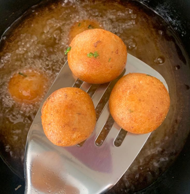 Step 1.1: Heat oil in a deep frying pan over medium to high heat