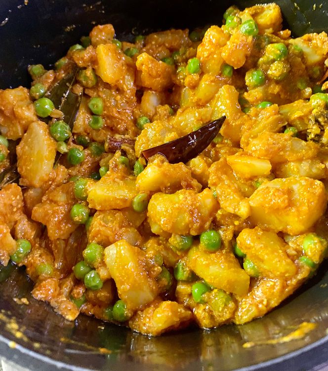 Step 1.1: Add cubed potatoes, mix until evenly coated with the mixture, and cook for 3-4 minutes, stirring occasionally