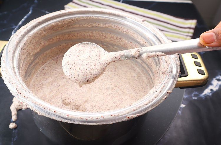 Step 3.1: The batter should rise and turn slightly airy