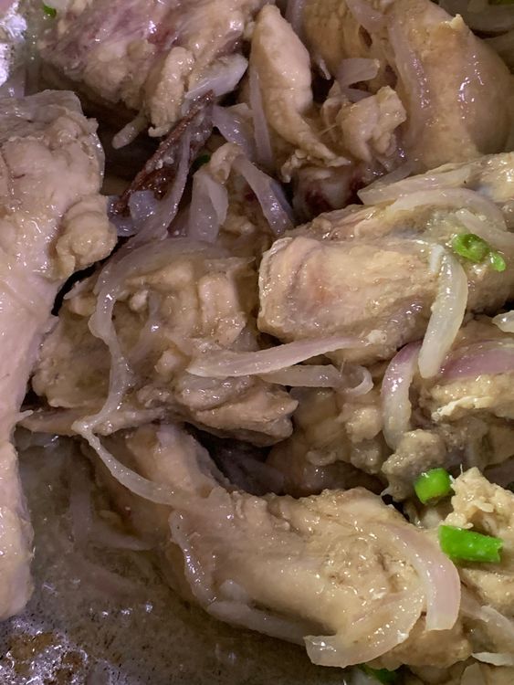 Step 1.1: Add sliced onions and green chillies, stir and cook for 3-4 minutes or until the onions are soft and translucent