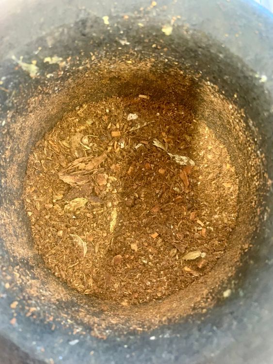 Step 1.1: Allow the spices to cool, then grind them into a fine powder