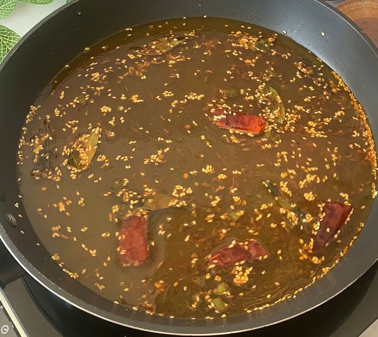 Step 1.1: Pour water into the pan and bring it to a boil
