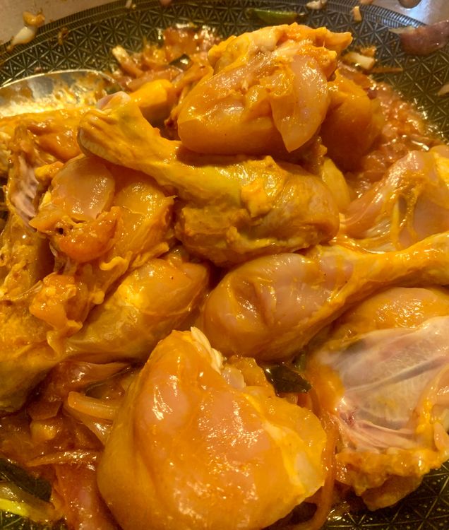 Step 1.1: Add the marinated chicken and mix well