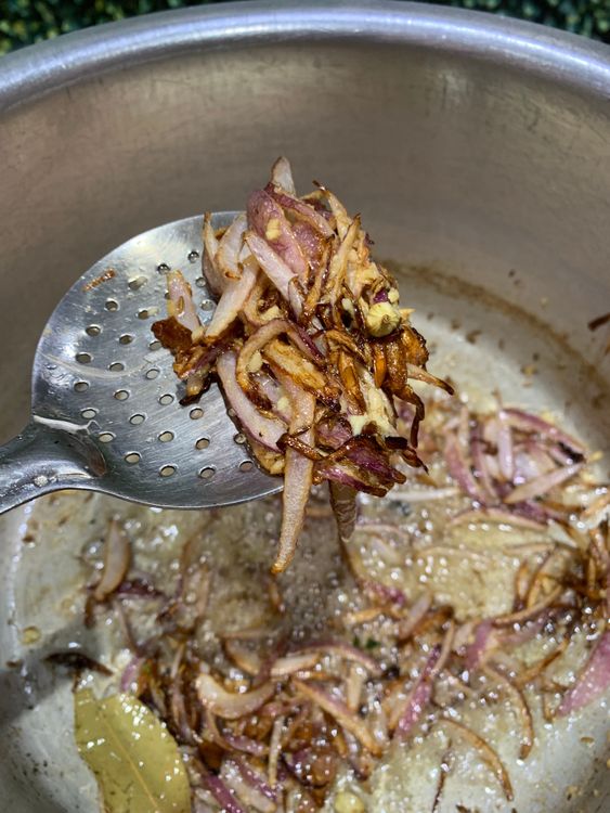 Step 3.1: Add the ginger-garlic paste and cook for 1-2 minutes until the raw smell disappears