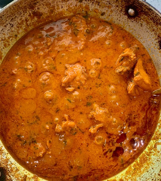 Step 4.1: Add water, stir well, and lower the heat
