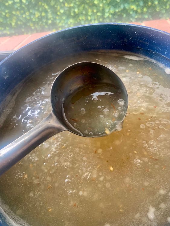 Step 1.2: Add salt, cumin seeds, red chilli flakes, and carom seeds