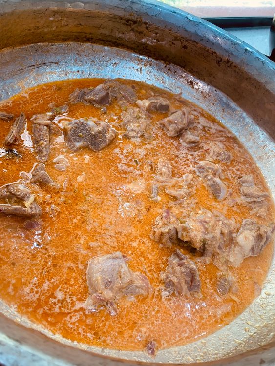 Step 4.1: Pour in hot water, stir, and bring to a boil