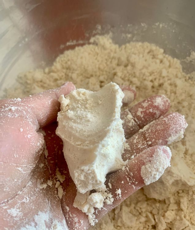 Step 3.2: Mix all-purpose flour and salt in a large bowl