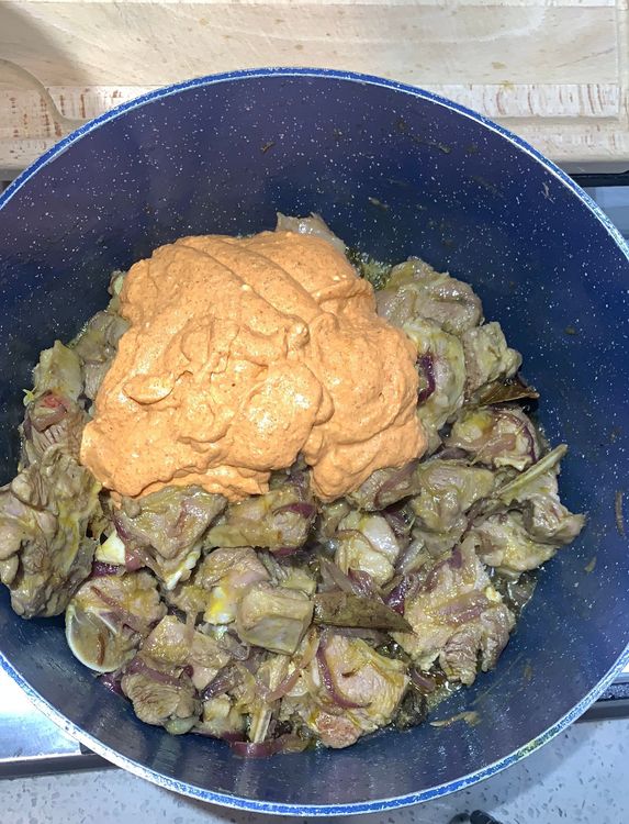 Step 1.1: Pour in the curd mixture and mix well