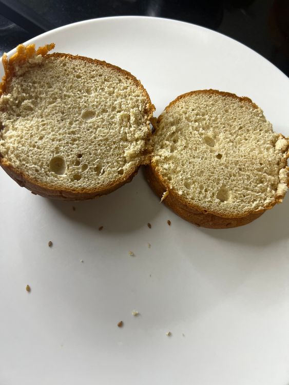 Step 1.2: Cut the bun into half and roast from both side in a nonstick pan
