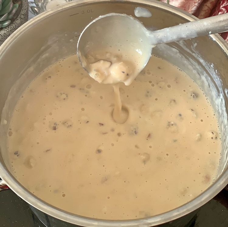 Step 1.2: Stir in the powdered jaggery until it completely dissolves