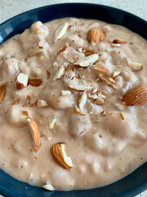 Step 1.1: Garnish the kheer with additional nuts for an extra crunch
